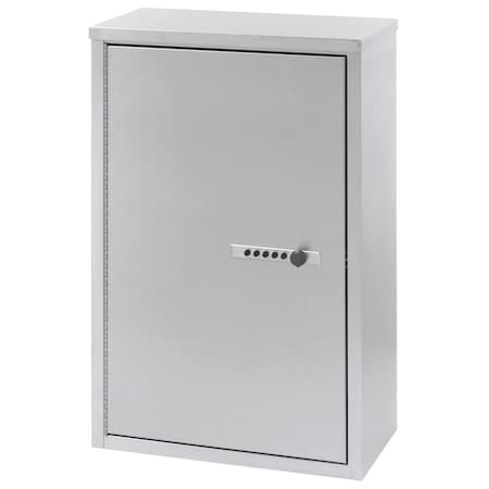 Omnimed Dbl Door Large SS Narcotic Cabinet with Combo Lock (24"HX15"WX8"D) 181680